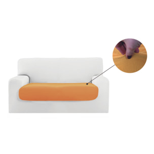 Copridivano Copriseduta Sofà Elasticizzato Smile Tinta Unita Oro