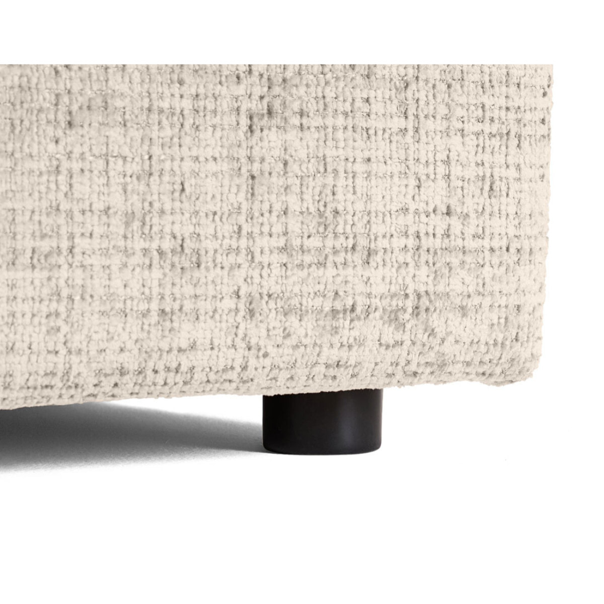 Collins - canapé droit 4 places avec double méridienne - assise profonde - en velours texturé - Beige