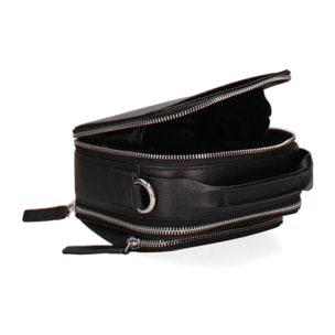 Borsa a spalla da uomo In Vera pelle Made in Italy 16,5x18x8,5 cm