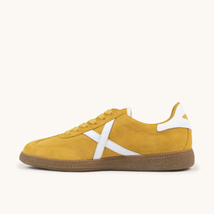 Zapatilla Urbana Retro de Piel en Color Amarillo MUNICH BARRU 213