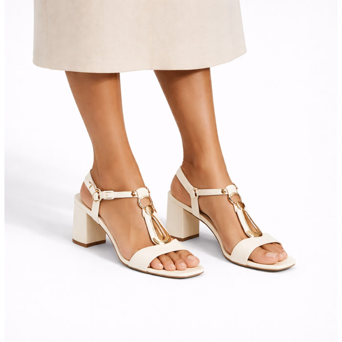 Sandali cinturino regolabile - applicazione - tacco 7,5 cm