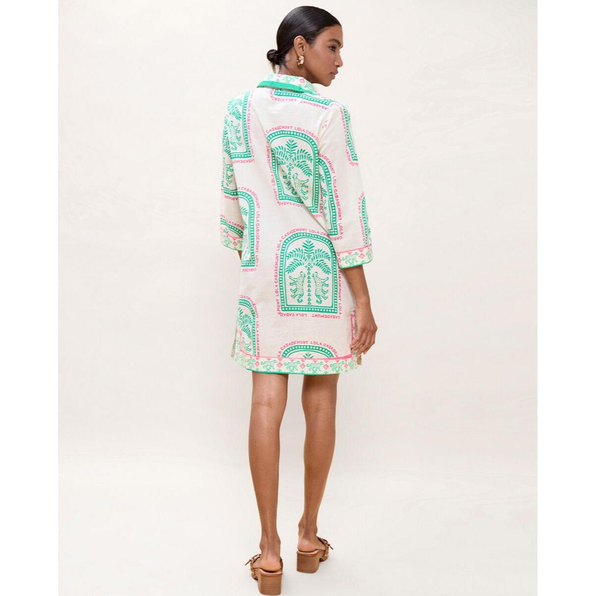 Abito corto stampato in stile thailandese