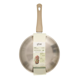 Poêle Solstice D24cm aluminium beige