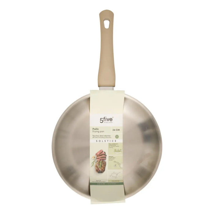 Poêle Solstice D24cm aluminium beige