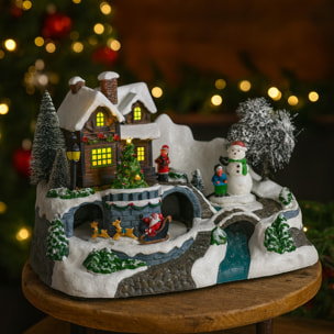 Well home - casa de luces de pueblo navideño