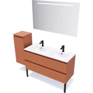 Ensemble double vasque 2 tiroirs + miroir - HUDSON