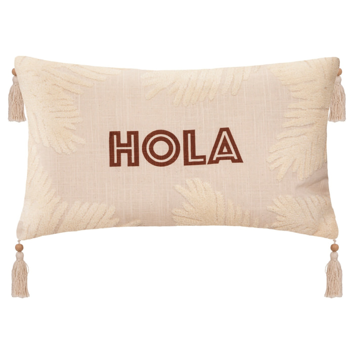 Cojín bordado "alicante" marfil 38x58cm