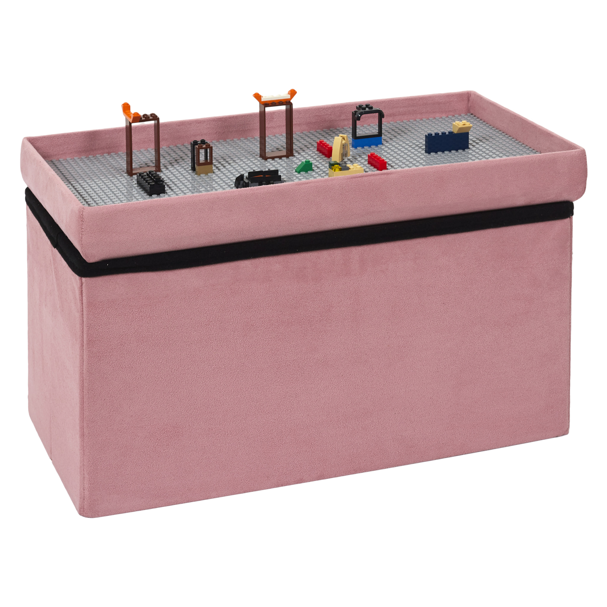 Coffre Banc Pliable Compatible Brique Rose M2