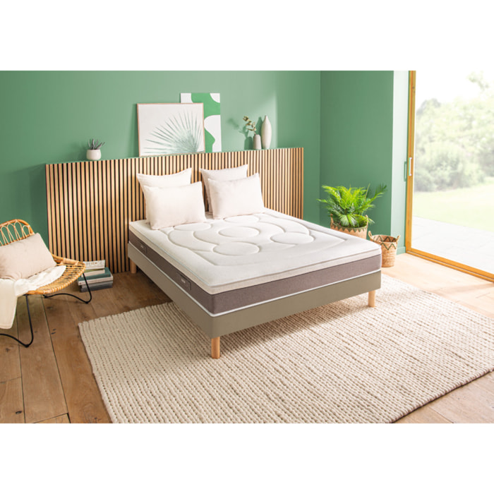 Ensemble PROGRESS 3 0 | 2 places |Matelas H 24 cm avec sommier ferme |confort équilibré