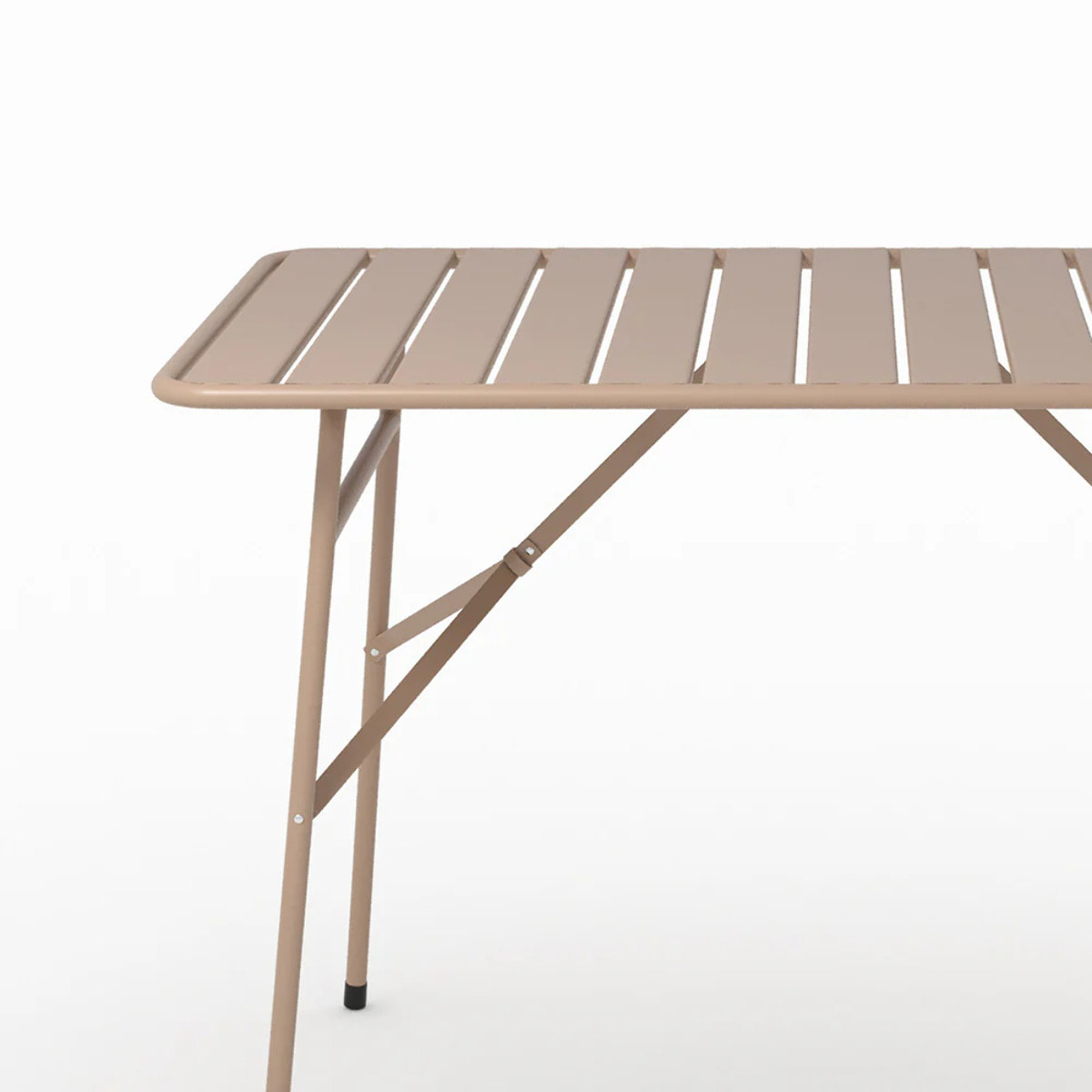 Table de jardin en métal taupe 4 personnes - Yumi
