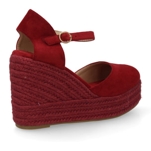 Alpargata cuña mujer talón cerrado y pulsera tobillo