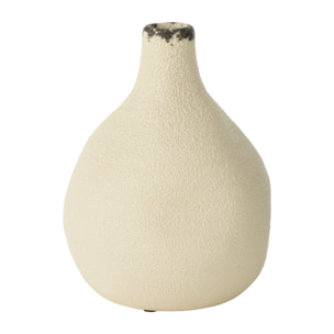 J-Line Vase Bay Poire Gres Blanc/Noir