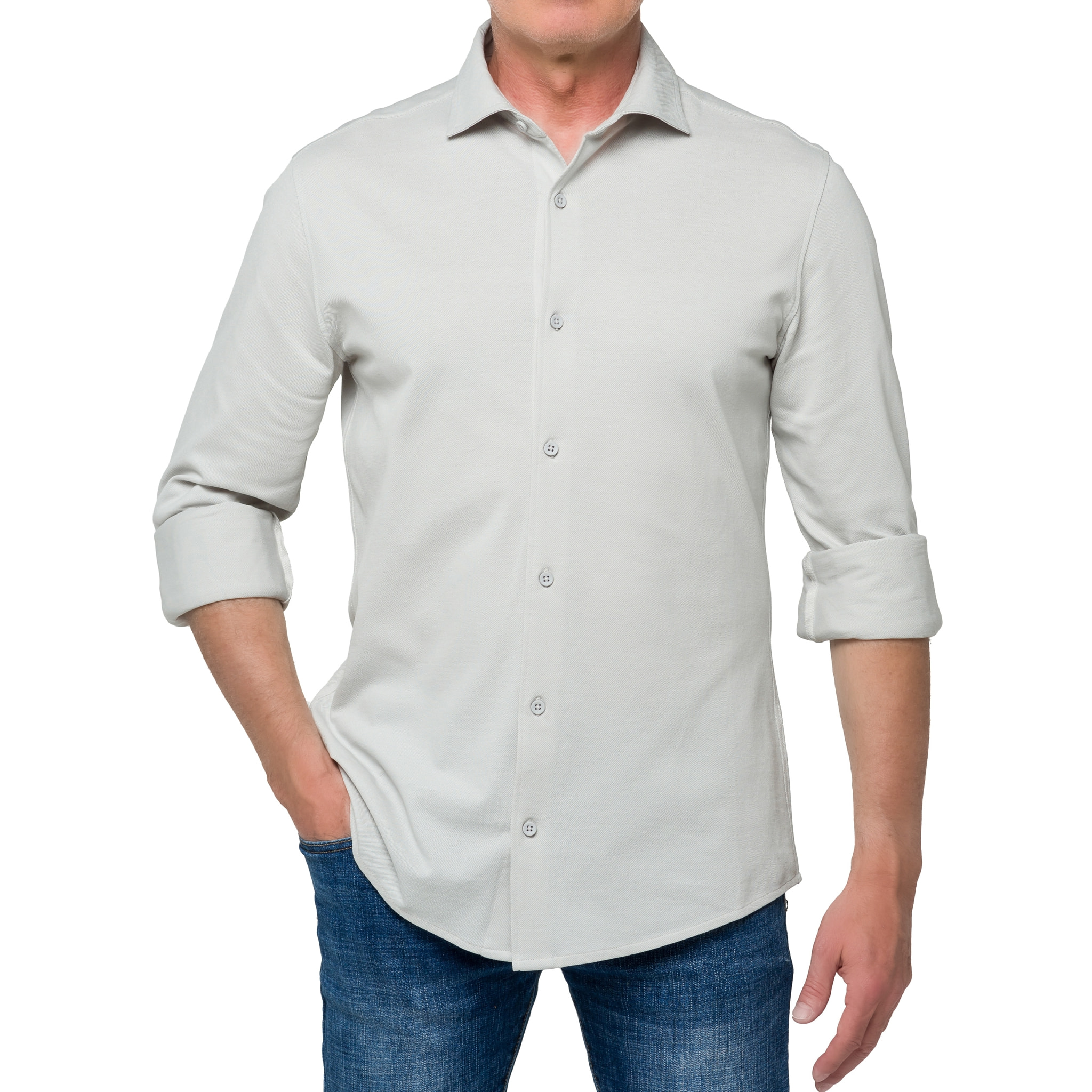 Camicia in cotone Hot Buttered Jefferson Grigio chiaro