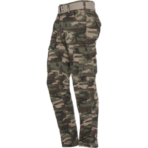 TRRANGER70 GARMENT DYED ARMY PANTS IN COTTON TWILL WITH BELT 100% COTTON Cachi