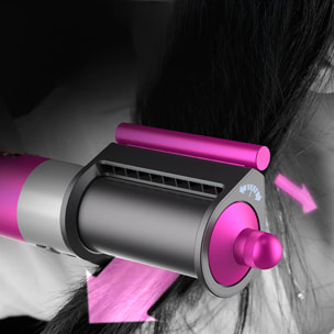 Spazzola ad aria calda professionale 6 in 1 con testine. Tecnologia Airflow con 3 livelli di velocità e 3 livelli di temperatura.