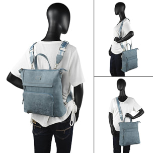 Bolso Mochila Mujer Lois Marcy Azul Vaquero