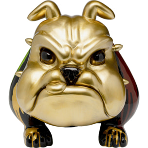 Déco chien coulées de peinture 67cm doré Kare Design