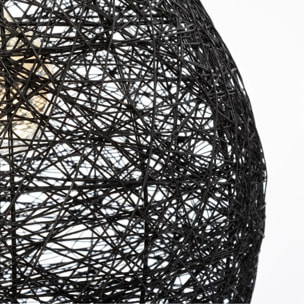 Lámpara de techo de papel negro mona