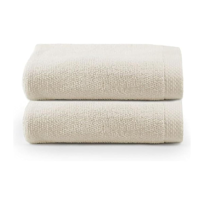 INTRECCI HOME Set Bagno 2 Asciugamani Ospite, in Puro Cotone 500 g,Morbidezza Extra, Assorbenza Superiore, Elegante e Durevole