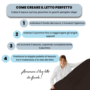 PARURE COPRIPIUMINO VERA - 100% Microfibra - Made in Italy
