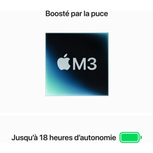 Ordinateur Apple MACBOOK Air 15' M3 16Go RAM 256Go SSD Minuit