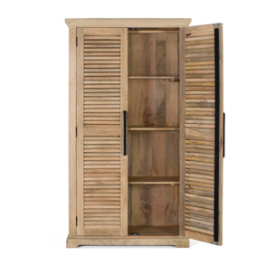 Armario de Madera de Mango 100 Cm Estilo Rústico Contemporáneo