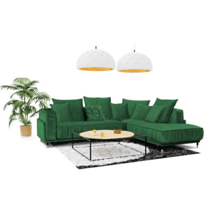 Canapé Velours Angle droit Fiorenzo - 4 Places