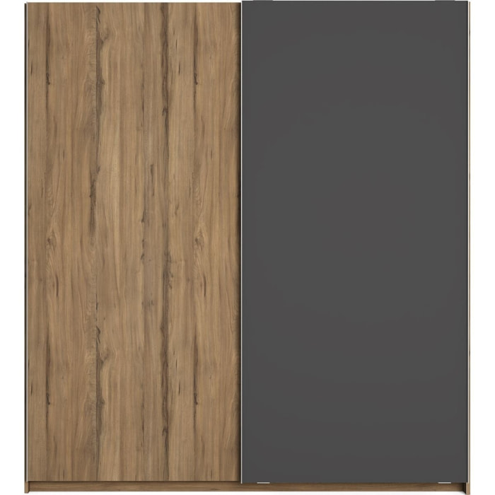 Armoire 2 portes effet bois - AURELIA