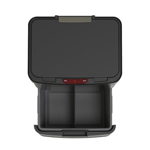 Poubelle automatique tri sélectif NARVIK noir 75L