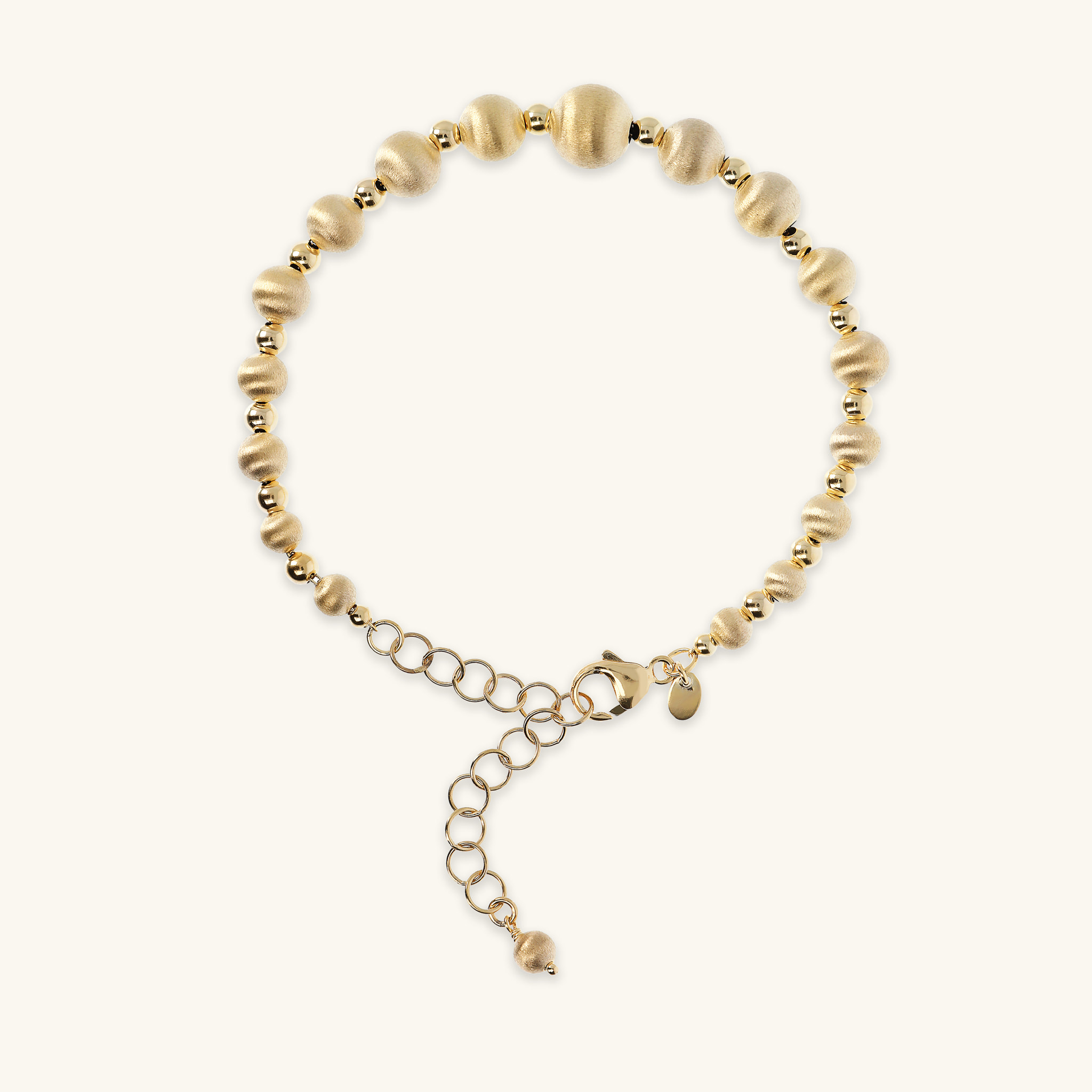 Bracciale con Sfere Satinate Graduate