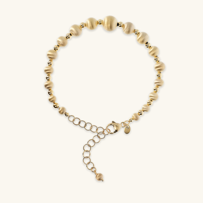 Bracciale con Sfere Satinate Graduate