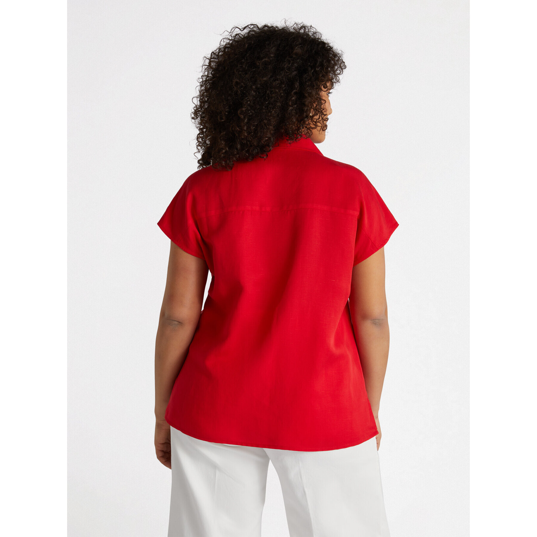 Fiorella Rubino - Blusa con catena con fibre in TENCEL™​ - Rosso