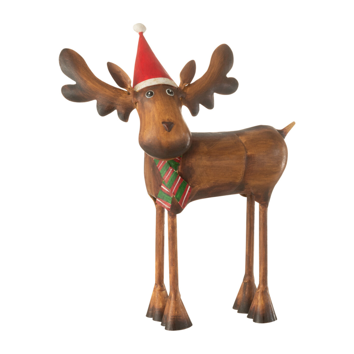 J-Line figurine de Noël Elan Chapeau - acier - mix - large