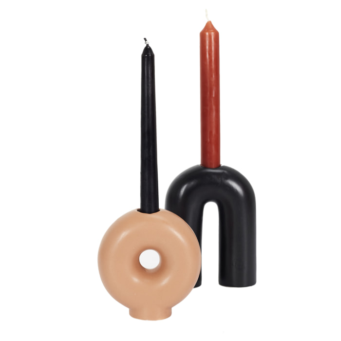 Bougeoir Rond Beige