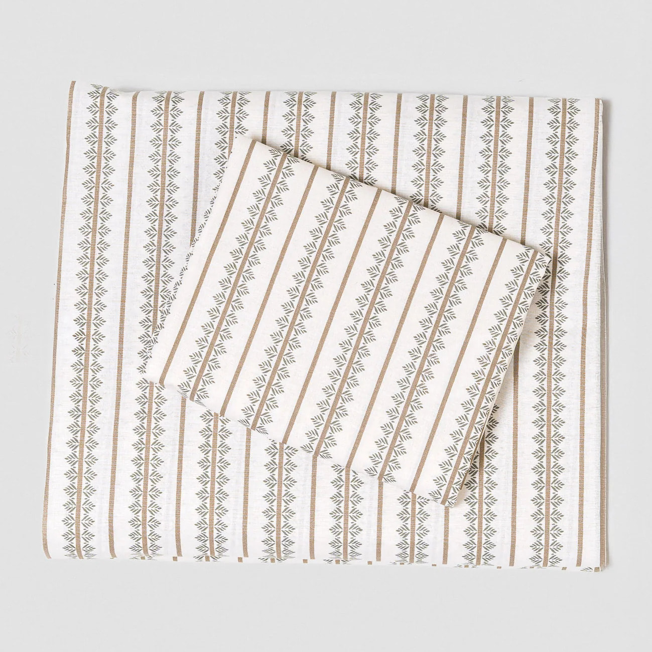 Set di lenzuola in cotone 100% alrubia verde secco
