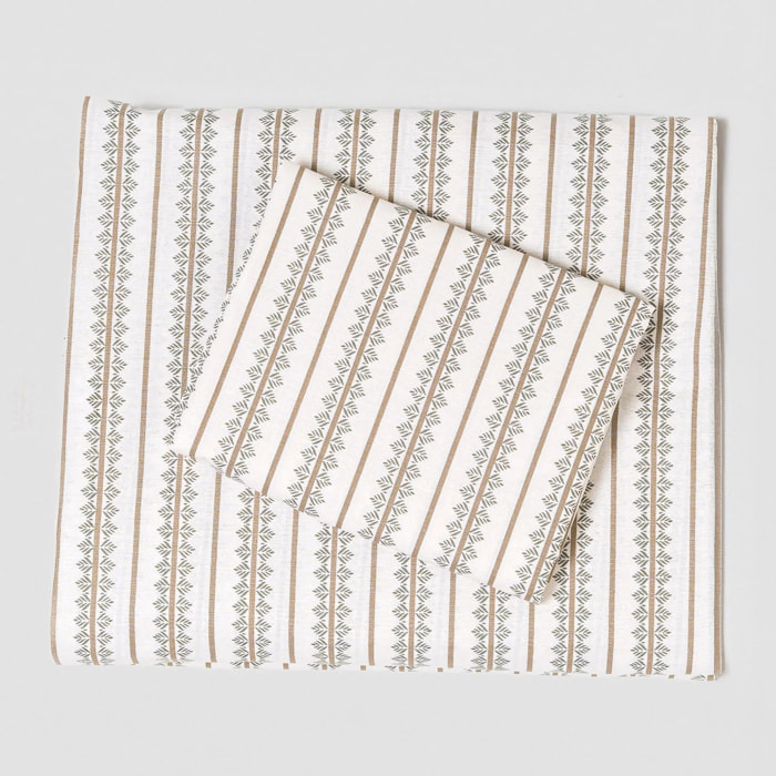 Set di lenzuola in cotone 100% alrubia verde secco