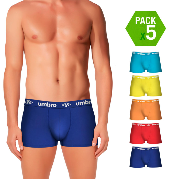 Pack 5 calzoncillos UMBRO en varios colores para hombre