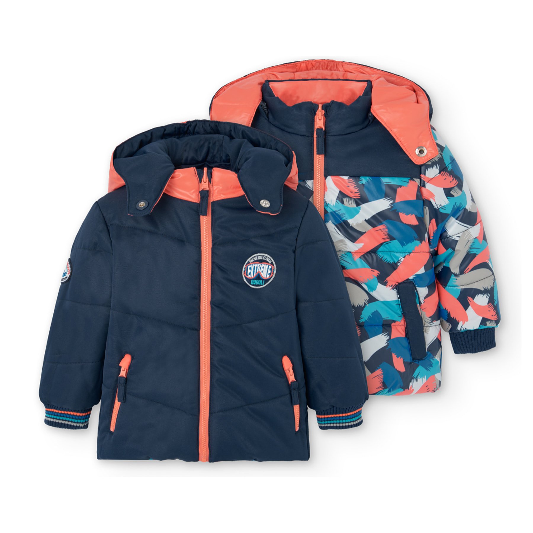 Parka reversible de bebé niño
