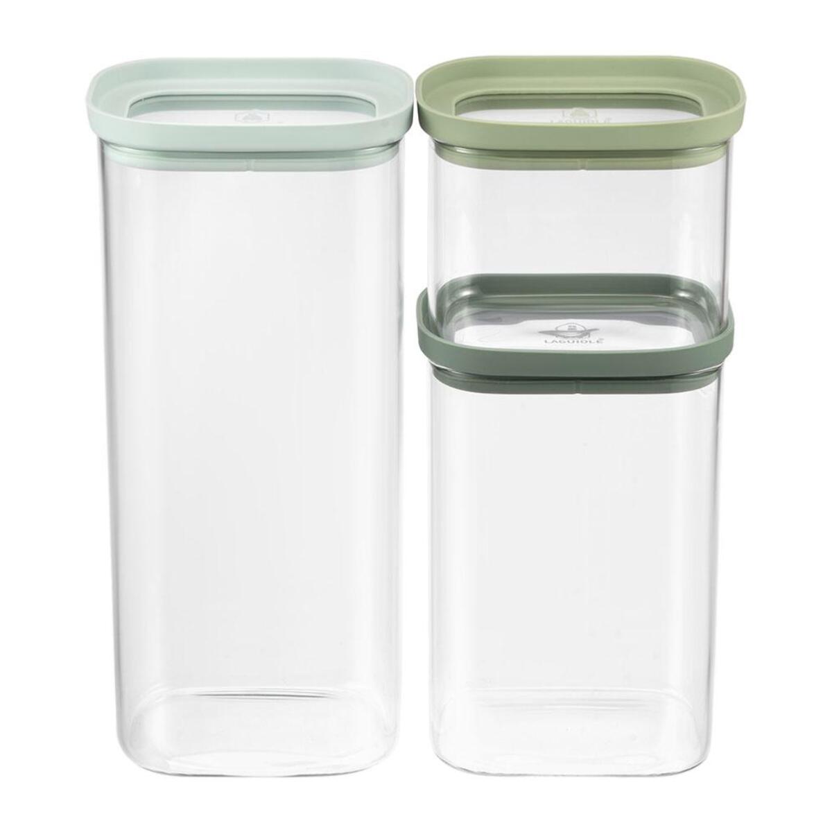 Lot de 3 bocaux en verre 600 1300 2000ml