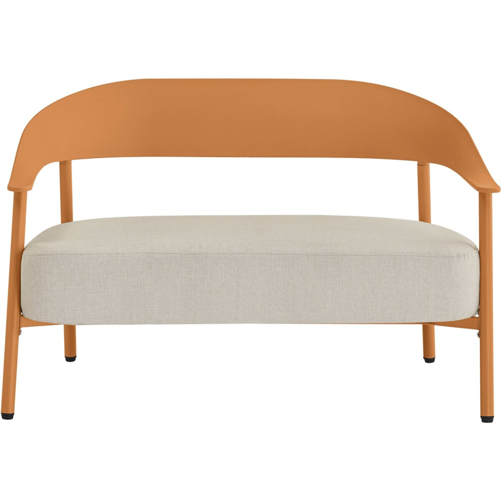 Canapé de jardin en plastique et en métal "Céora" - 2 places - Orange