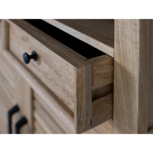 Librería de Madera de Mango 90 Cm Estilo Rústico Contemporáneo