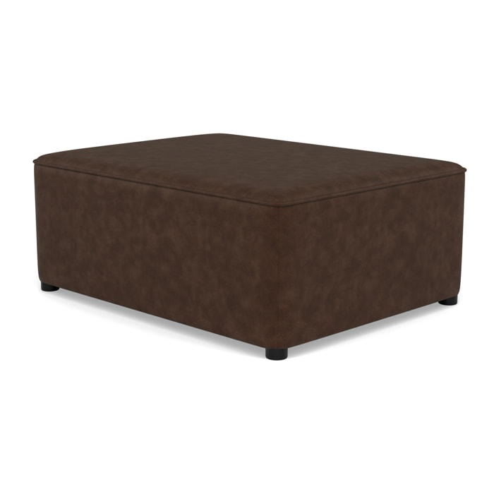 Topaze - pouf en simili - Marron