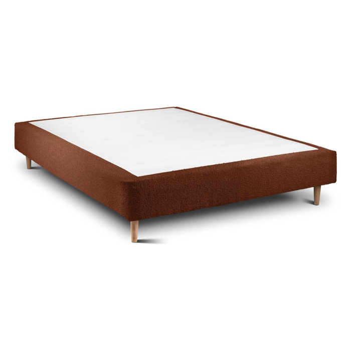 Sommier Tapissier Bouclette Ep20 - pieds bois