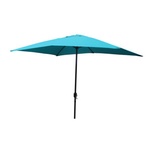 Parasol droit rectangulaire 3 x 2 m bleu LIGURIA