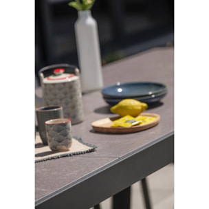 STOCKHOLM - Ensemble repas de jardin 8 places en céramique sur verre