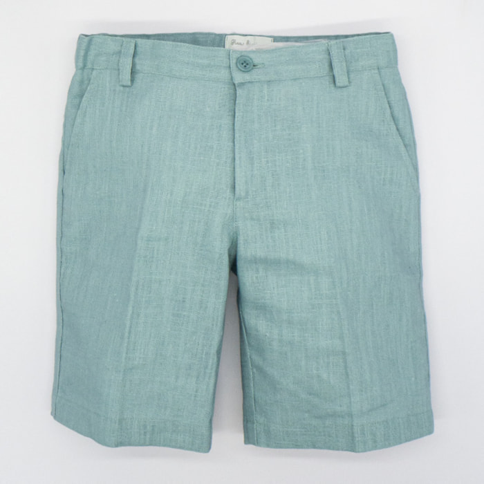 BERMUDA LINO GRUESO VERDE