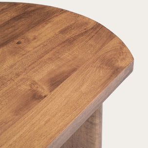 Table basse Dune -bois massif de mangue-couleur noyer 130 x 45 x 60 cm