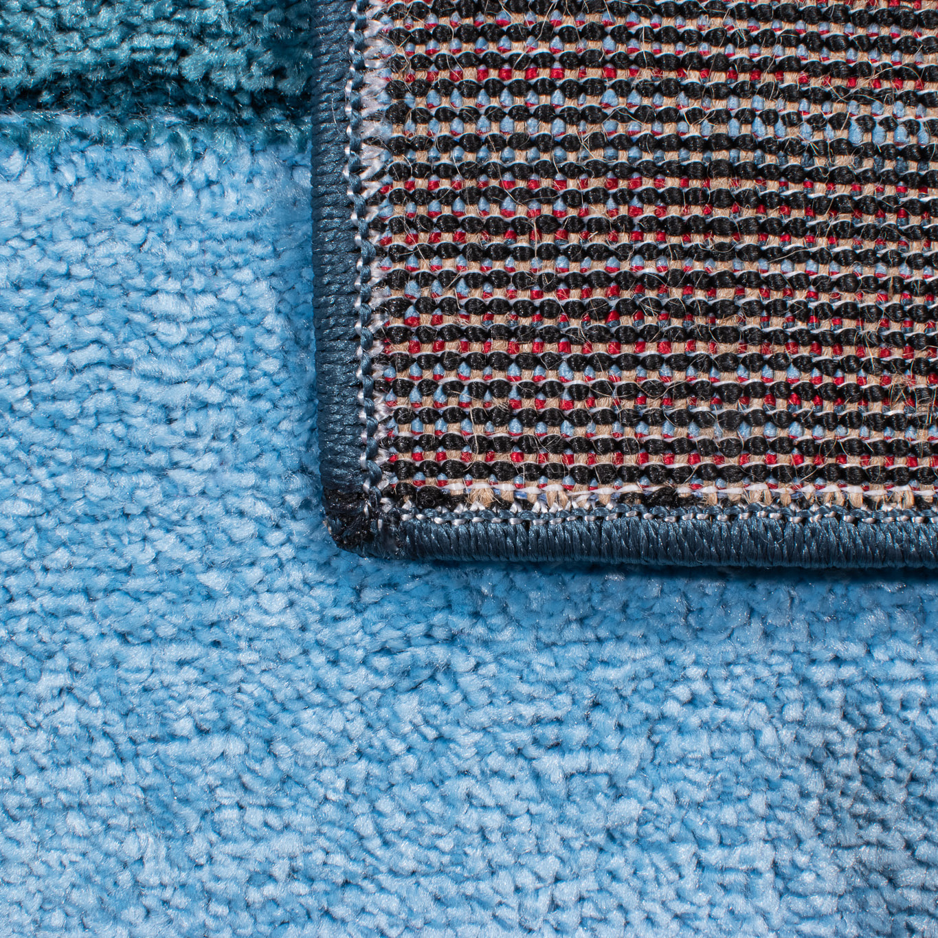 MILANO - Tapis motif abstrait poils en relief multicolore