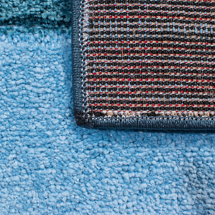 MILANO - Tapis motif abstrait poils en relief multicolore