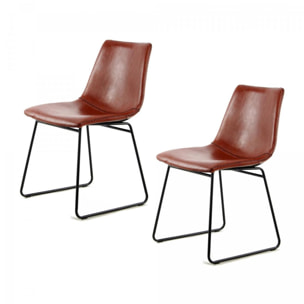 Lot de 2 chaises Bili Partiellement fabriqué à la main